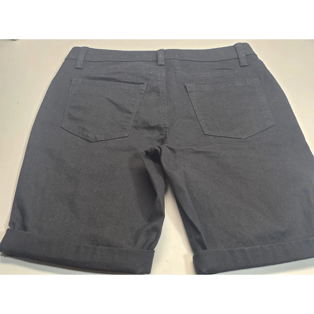 Riders by Lee Womens Midrise Bermuda Shorts Black Size 6M NWT 197MAW0